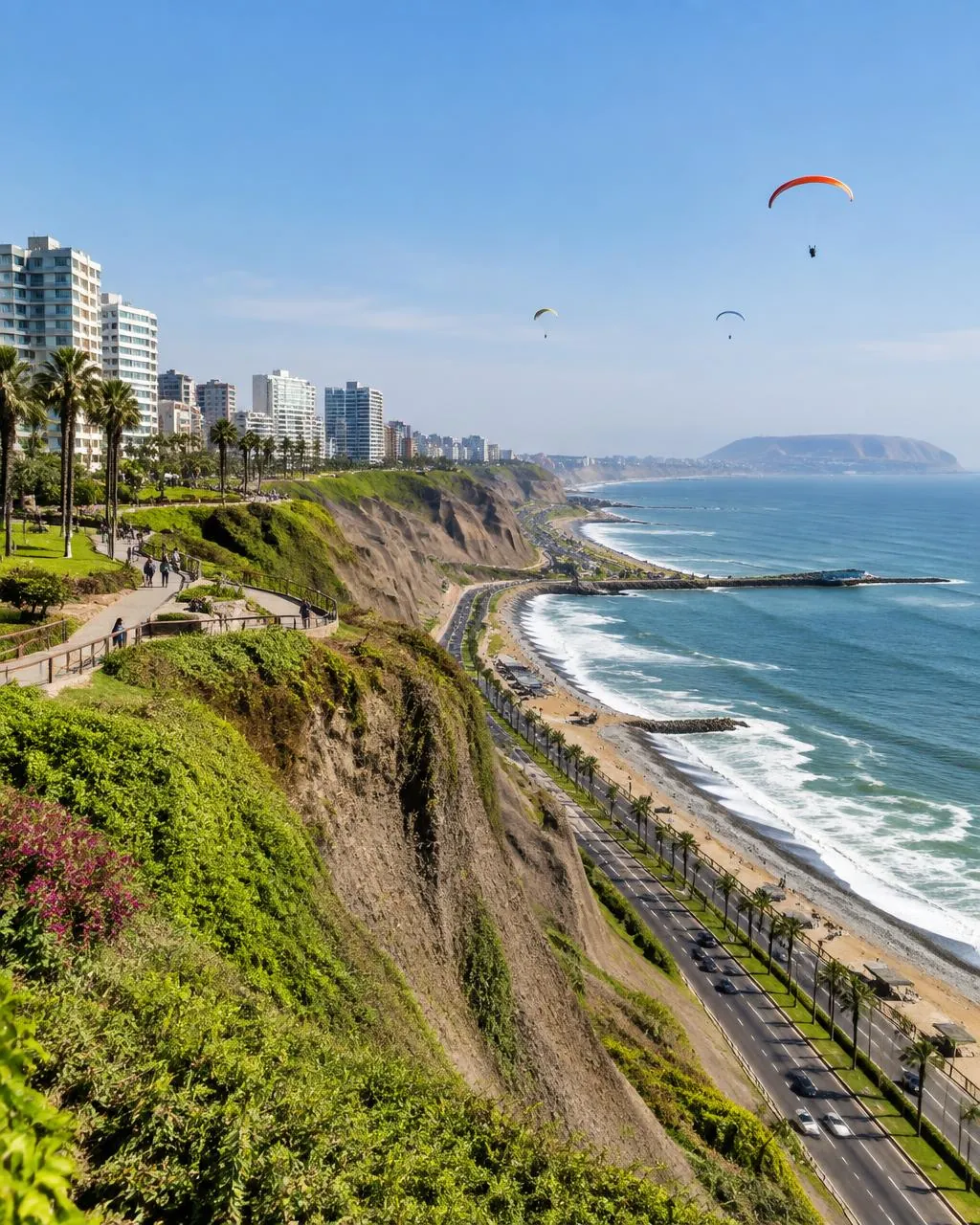 Pazifikküste bei Miraflores in Lima